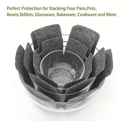 3 Pack Non Stick Pan Protector Heat Insulation Pot Holders Felt Mat Set