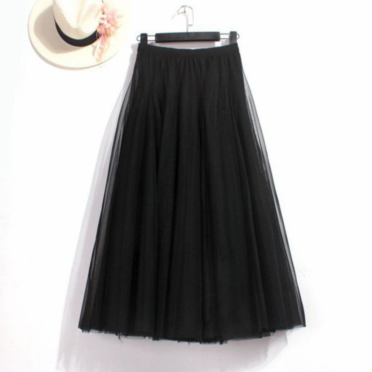 High Waist Mesh Mid-length Skirt Women's Activewear