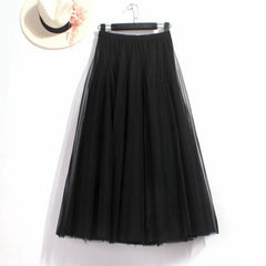 High Waist Mesh Mid-length Skirt Women's Activewear