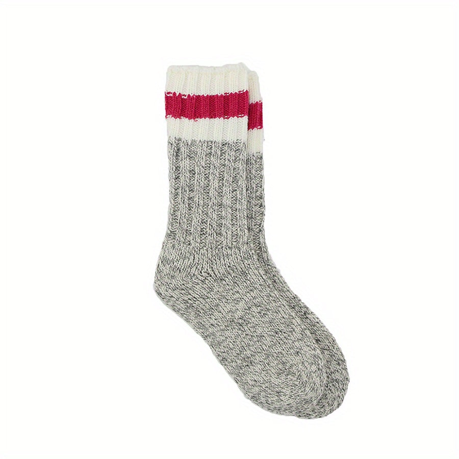 Striped Crew Socks Mid Tube Women's Stockings