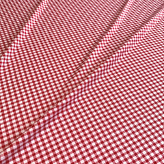 Christmas Style Small Grids Stretchy Fabric - 1 Yard Length
