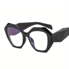 Geometric Frame Clear Lens Glasses For Women Men Y2K Candy Anti Light Glasses