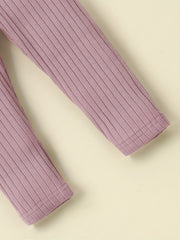 5pcs Unisex Baby Ribbed Knit Leggings