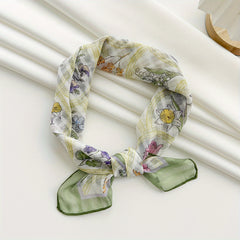 Cartoon Flower Bandana Linen Scarf Headband Handkerchief Polyester Face Covering