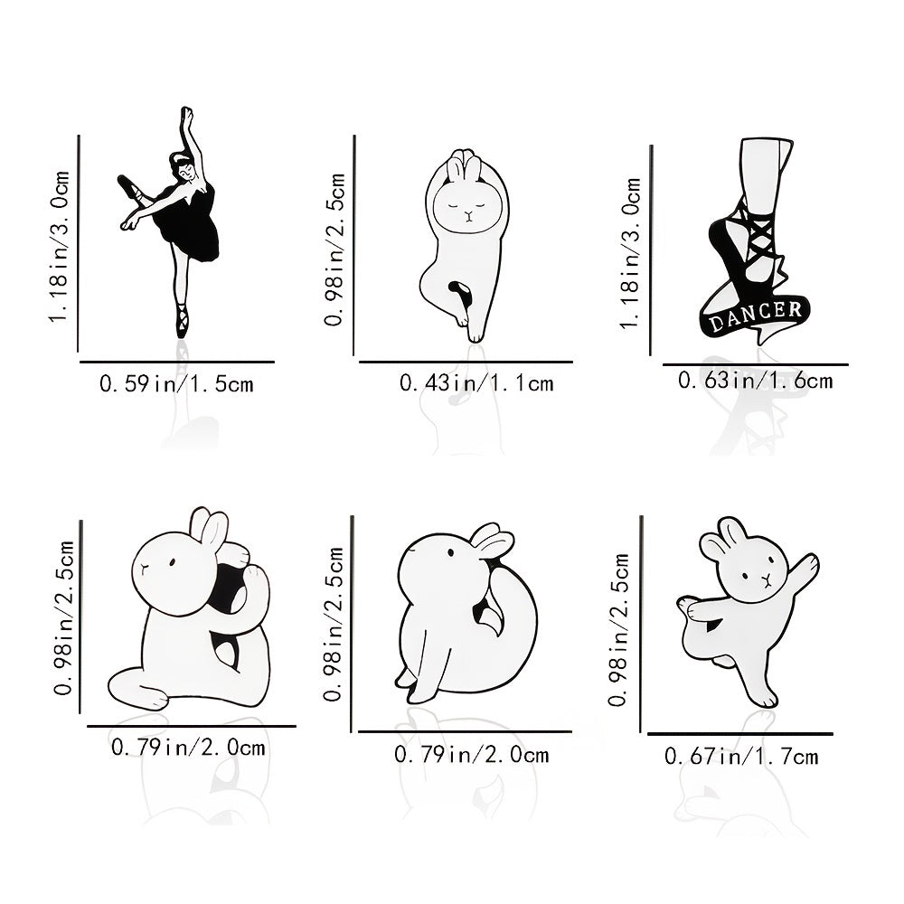 Cartoon Rabbit & Girl Enamel Pin Set for Clothes & Bag