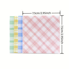 4pcs Colorful Texture Sticky Notes Tearable Memo Paper