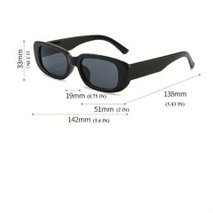 Y2K Rectangle Sunglasses UV400 Sun Shades For Beach Travel