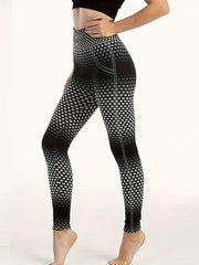  Colorblock Ombre & Graphic Print High Rise Leggings