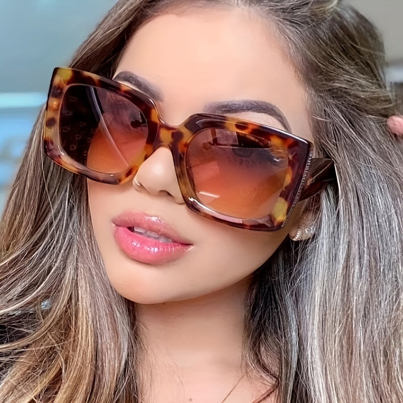Oversized Square Sunglasses UV400 Anti Glare Men Women Casual Driving Beach
