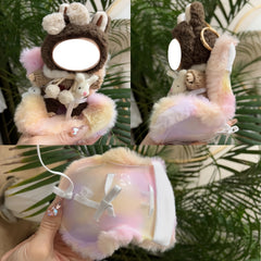 Doll Car Seat & Air Vent Mount Plush Leg Pastel Pink Yellow Purple Car Decor