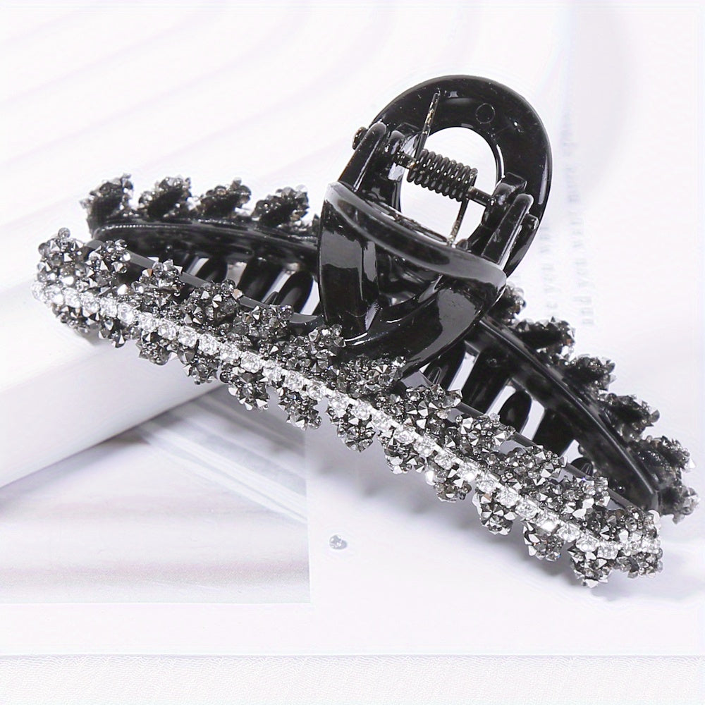 Rhinestone Hair Claw Large Shark Claw Ponytail Holder
