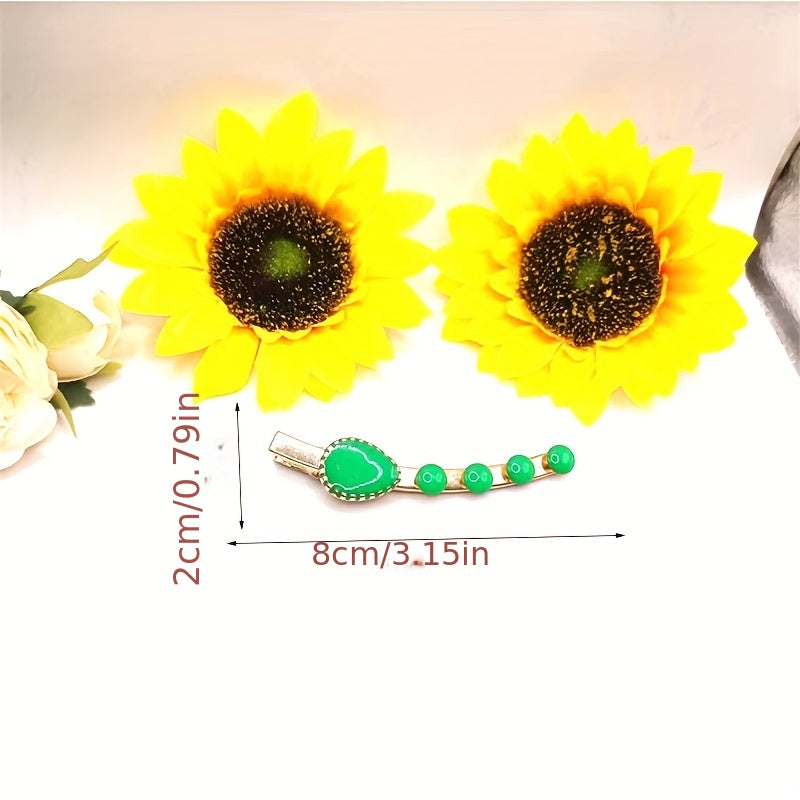 4pcs Colorful Women's Hair Clip Luminous Halloween Hair Clip