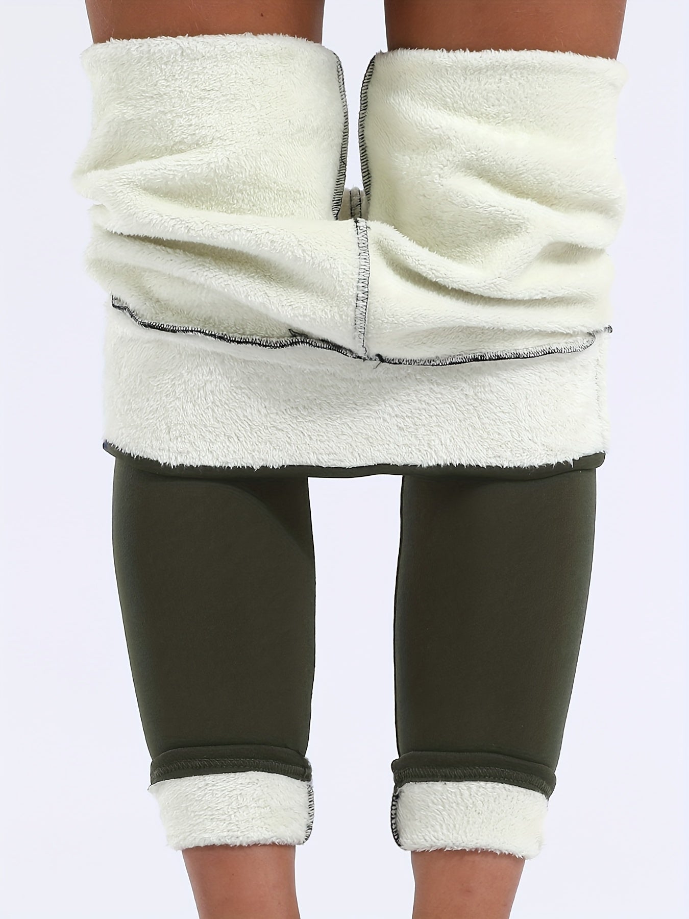 Women's High Waist Fleece Leggings Winter Warmth