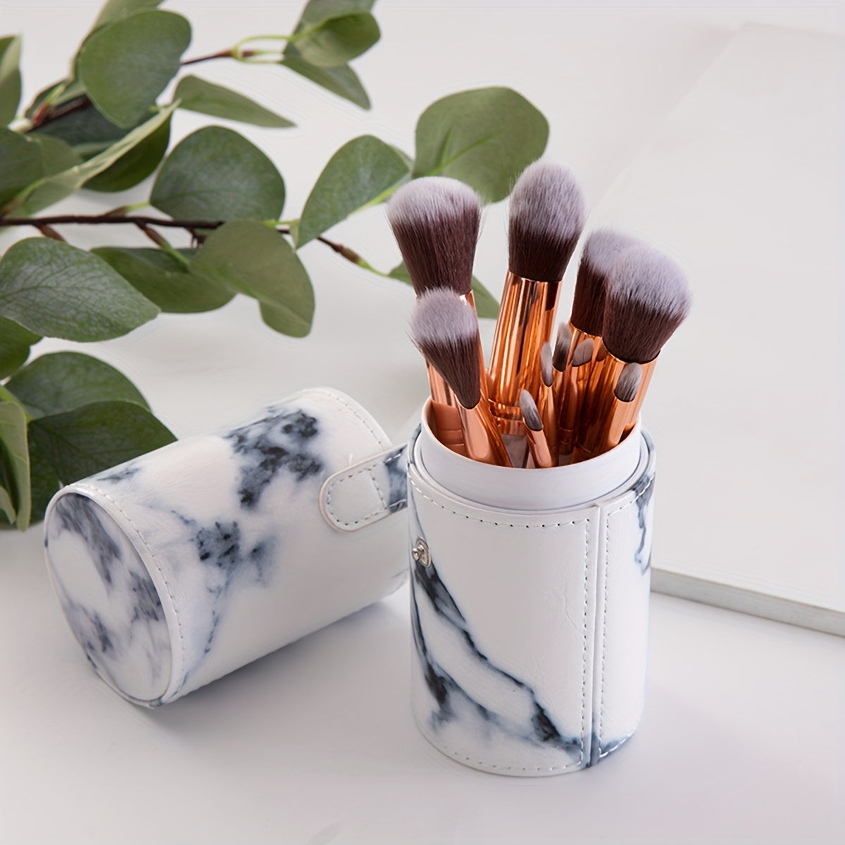 10pcs Marble Makeup Brush Kit - Great for Beginners