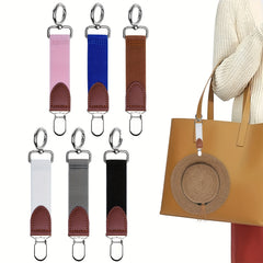 PU Leather Hat Clip Portable Travel Straw Hat Accessory