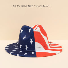 American Flag Trilby Hat Lightweight Sunshade Jazz Beach Hat