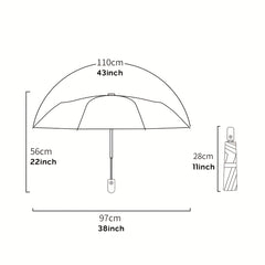 Lily Of The Valley Vinyl Auto Folding Umbrella Rain Or Shine Dual use