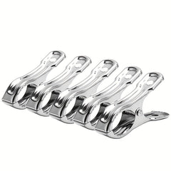 5pcs XL Stainless Steel Clothes Pegs Windproof Quilt Drying Racks Clip Rin