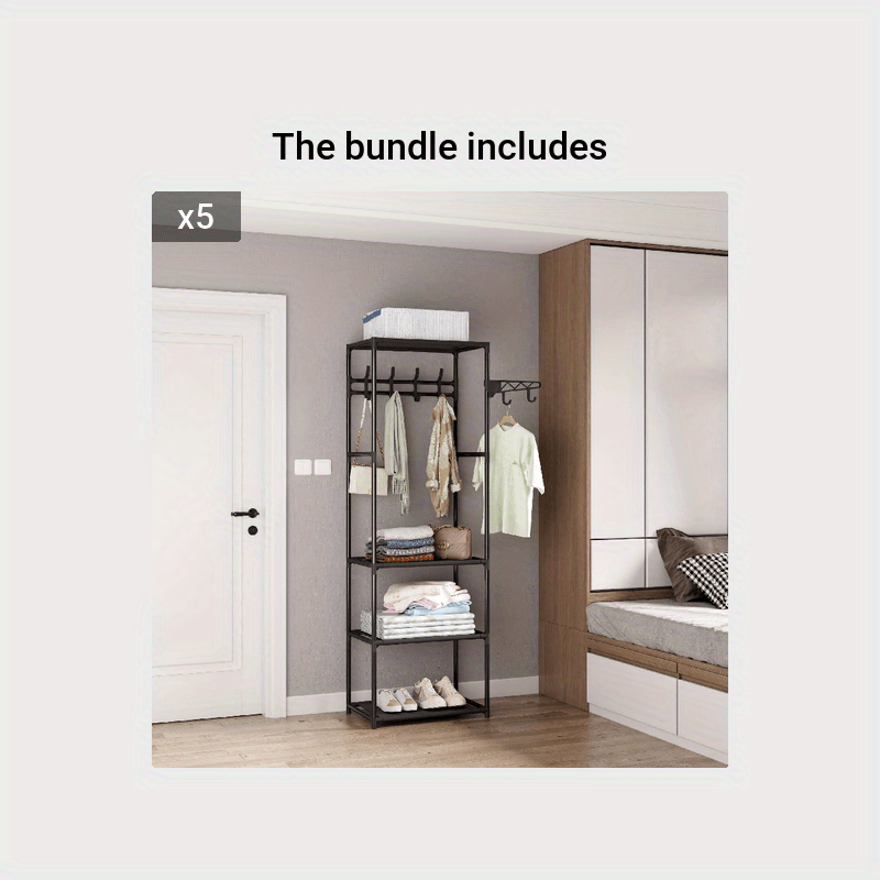 Modern Coat Rack Floor Hanger Hanging Clothes Rack Storage