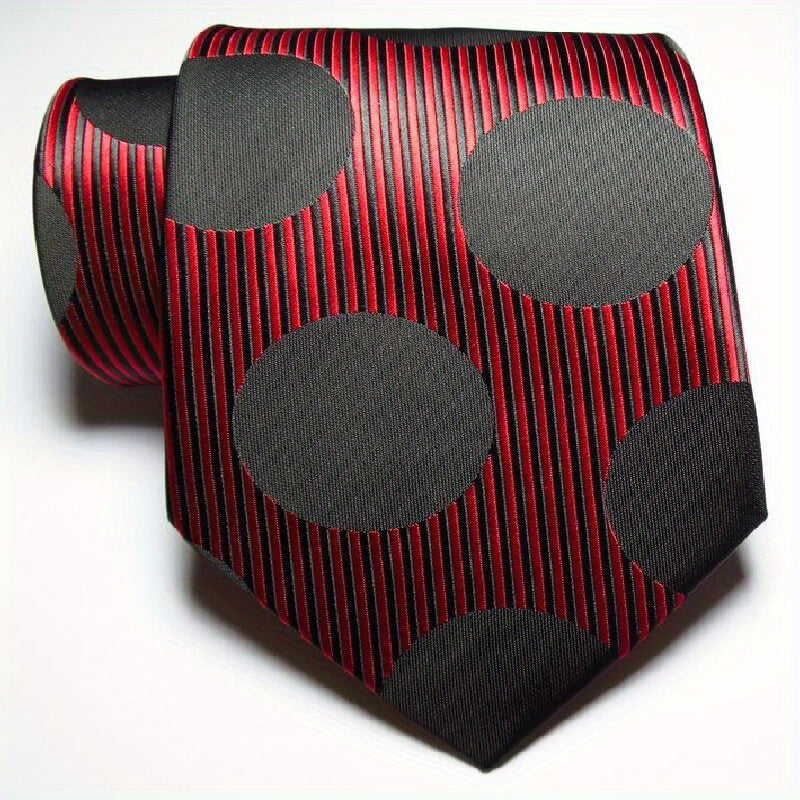 Red Golden JACQUARD WOVEN Men's 3.54inch Necktie Set
