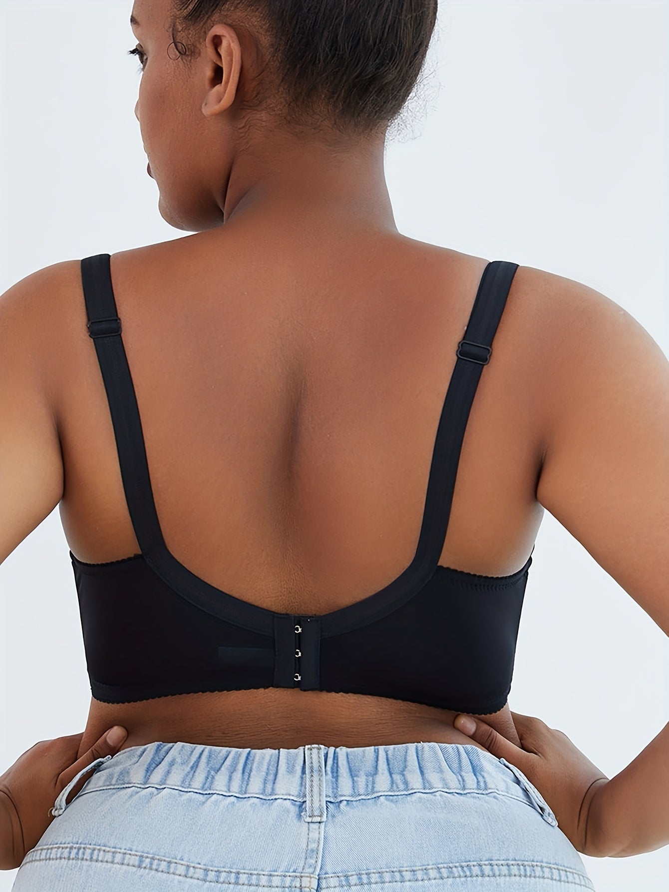  Lace Bow Detail Bralette With Adjustable Straps