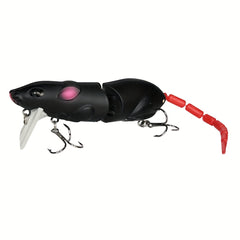 3pcs 3D Eye Rat Lures with Wagging Tail for Bass Fishing Slow Sinking Swimbaits