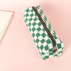 Plaid Pencil Case for Students and Stationery