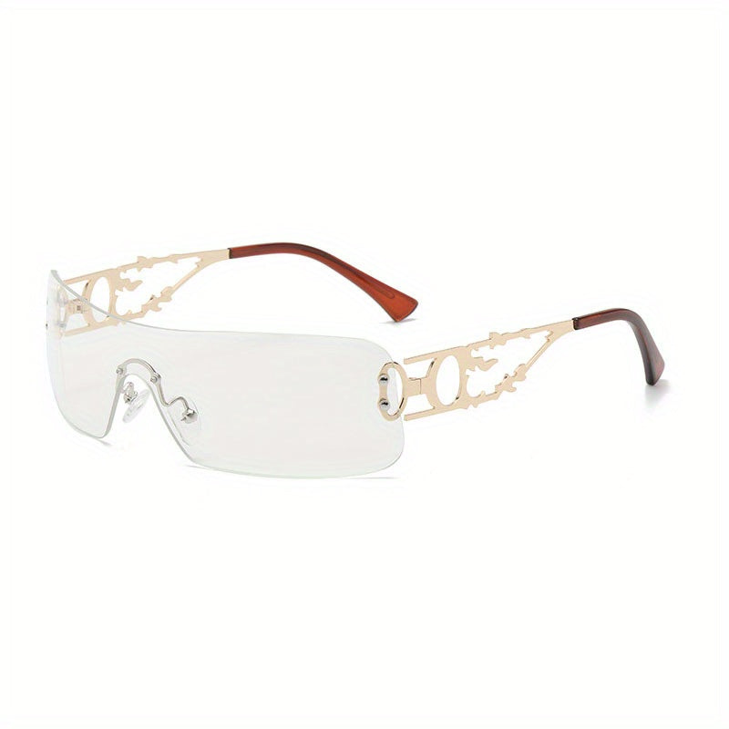 Y2K One Piece Metal Sunglasses UV400