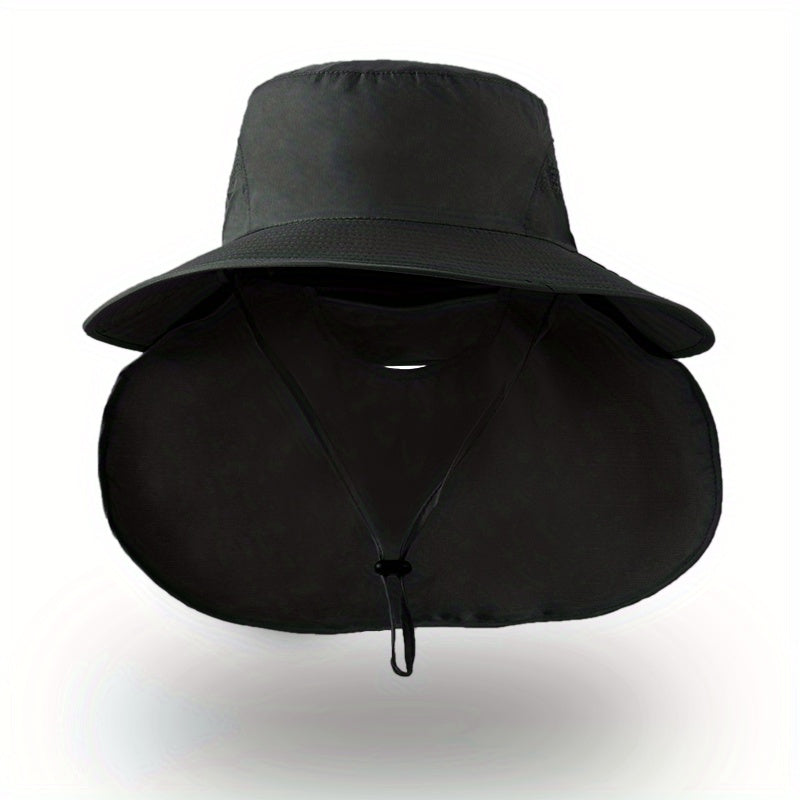 Mesh Sun Hat UV Protection Bucket Hat with Neck Cover