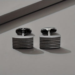 Striped Men's Cufflinks French Business Shirt Sleeve Studs