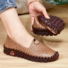 Women's Hollow Out Flat Loafers Slip On Shoes