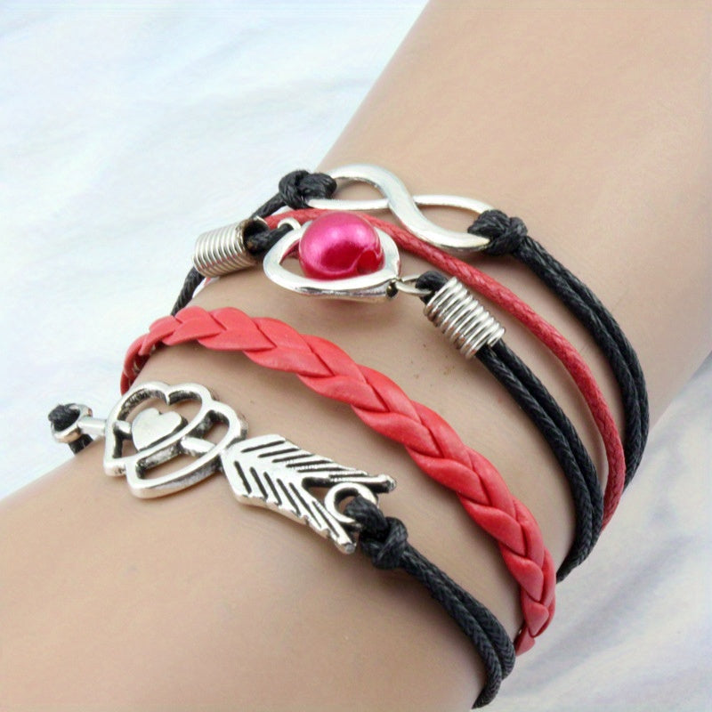 Cupid's Arrow Infinity Pearl Bracelet