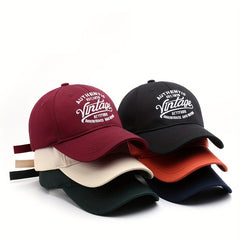 Vintage Embroidery Baseball Cap Cotton Couple Dad Hat Adjustable Unisex Sun Hats
