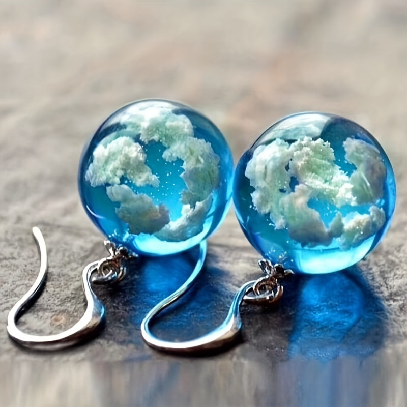 Glass Ball Earrings For Women's Unique Style