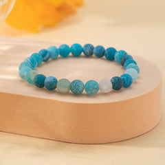 Matte Beaded Bracelet Set For Men Women Semi Precious Gemstone Beads