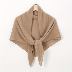 Solid Chiffon Scarf Pleated Hijab Shawl Head Wrap Scarves