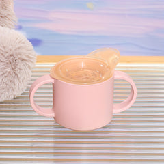 150ml Drinking Cup With Lid Double Handle Portable Water Cup