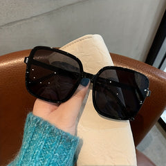Gradient Oversized Square Frame Sunglasses Flat Top Eyewear