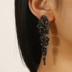 Gothic Rhinestone Drop Earrings