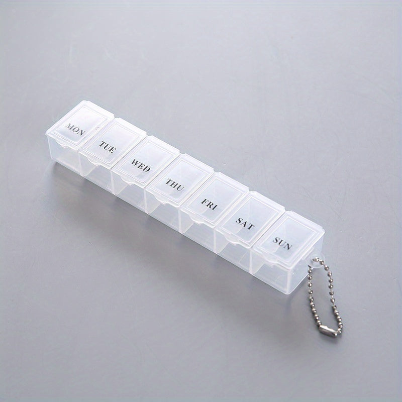 Transparent 7 Grid Pill Box Portable Mini Medicine Container Moisture Proof