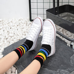 Women's Hollow Out Low Top Sneakers Lace Up Canvas Casual Walking Shoes