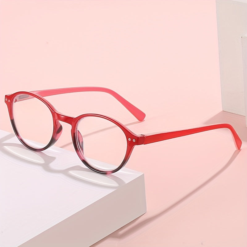 Retro Tortoiseshell Round HD Reading Glasses for Women Presbyopic 1.0-4.0