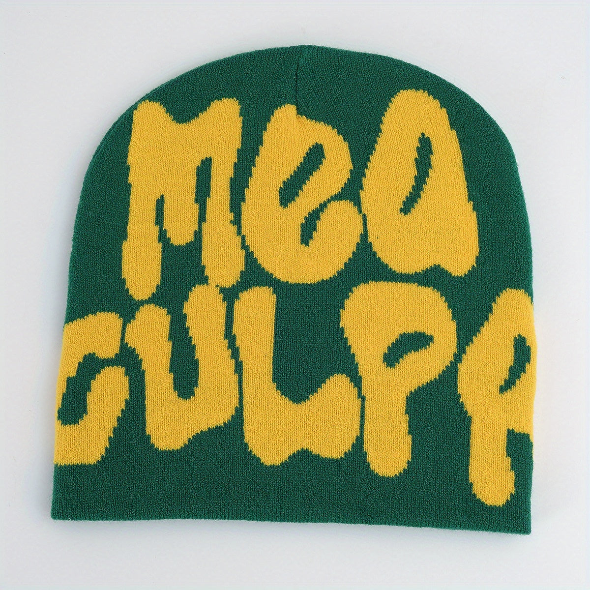 Y2K Knitted Beanie Cap Elastic Foldable Warm Skull Hat