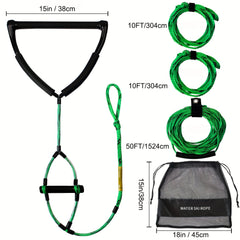 86m Wakeboard Water Ski Rope 38 Floating Handle 4 Sections Tow Rope for Tubing
