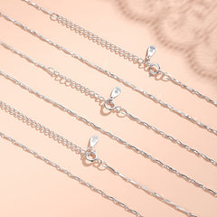 925 Sterling Silver Necklace Women's Clavicle Chain Variety Of Chain Types