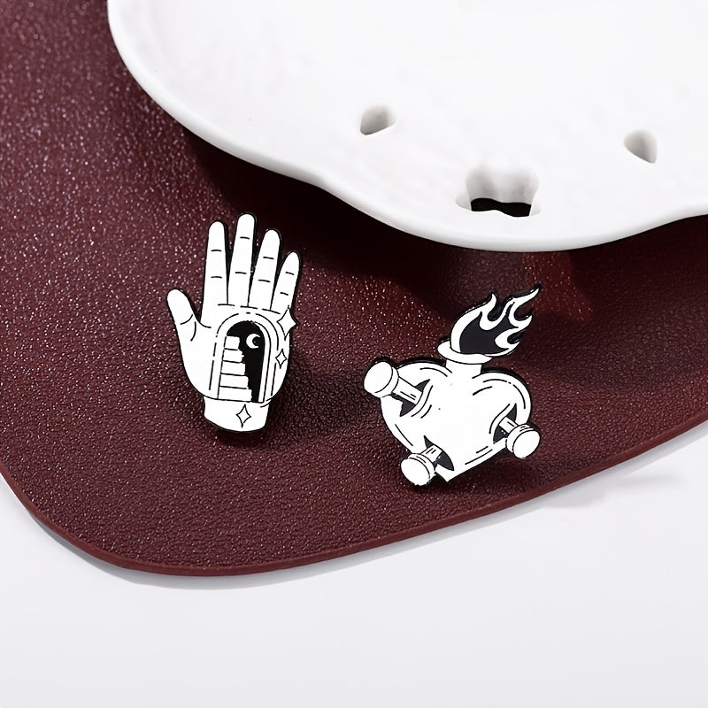 Gesture Pattern Zinc Alloy Pin