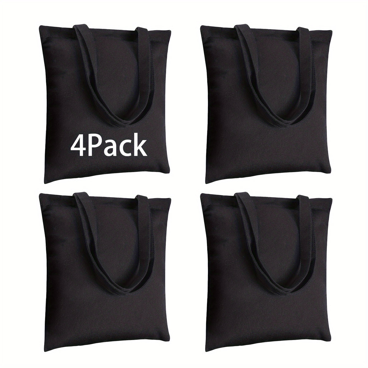 Large Canvas Tote Bags - Pack of 4, 6, or 12