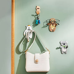 Cartoon Animal Hooks Nail Curved Sticky Hooks PVC Back Door Hooks