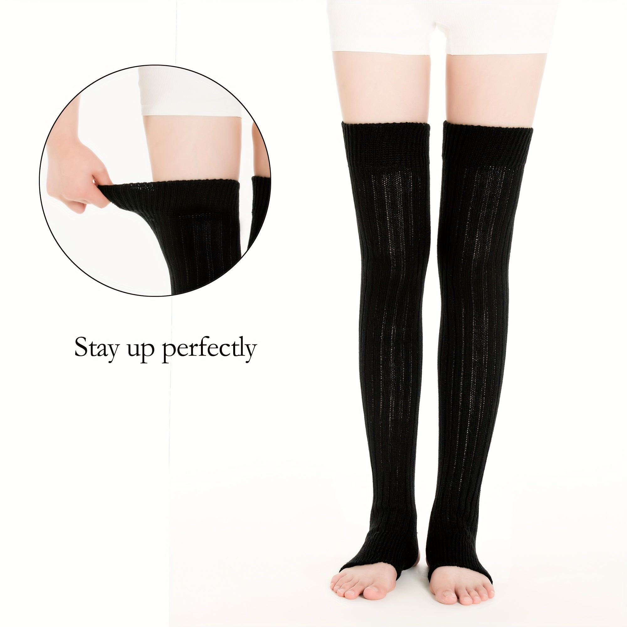 Knitted Leg Warmers Over the Knee Socks Women's Stockings