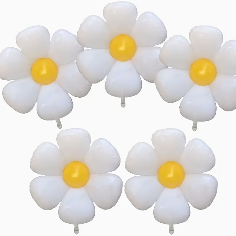 5pcs Daisy Aluminum Film Balloons for Parties and Events